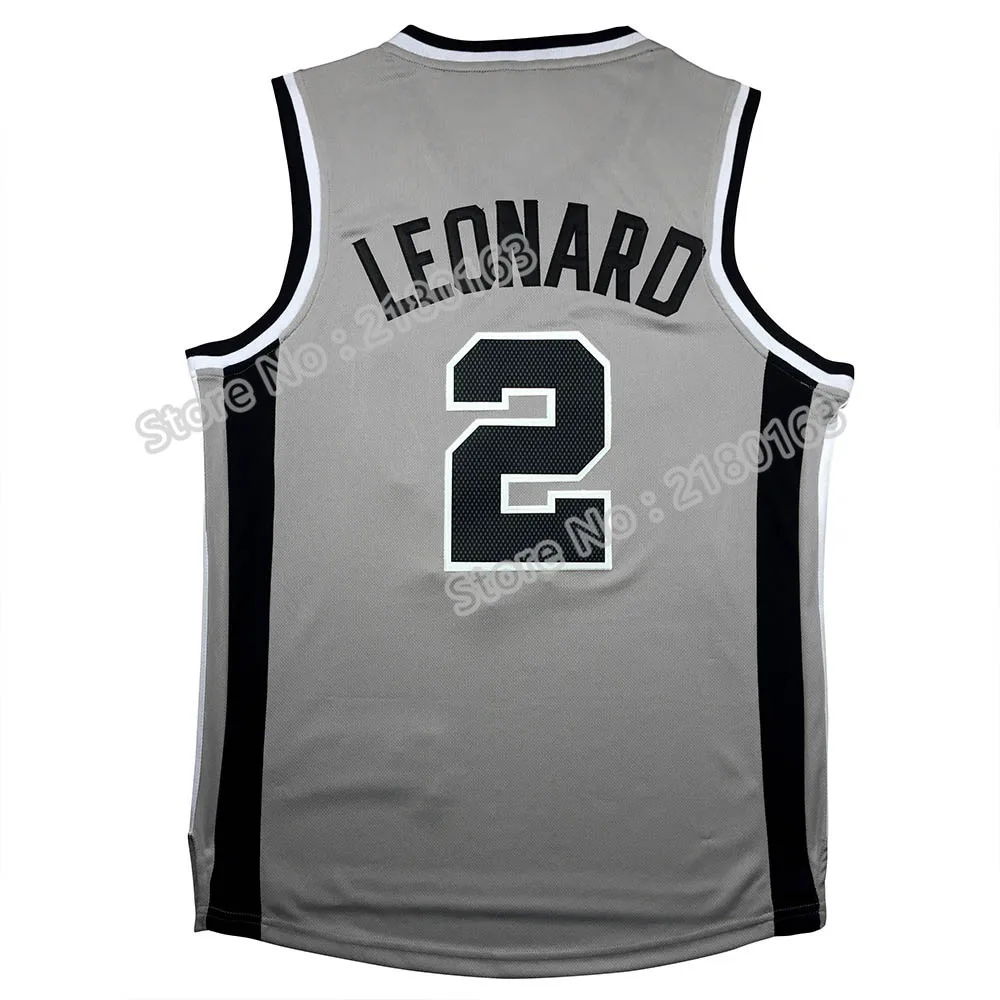 100% Прошитой Kawhi Леонард #2 Баскетбол Джерси Высокое качество молодежи 2 продаж