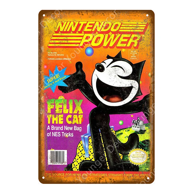 YD7970E Классический постер для видеоигр, nintendo power, мультяшная Наклейка на стену с Супер Марио, sega Gamer, настенная живопись, доска, декор для комнаты - Цвет: YD7970E