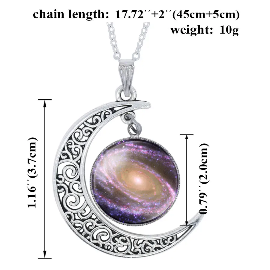 Мода Galaxy Туманность Вселенная изображение Стекло кабошон кулон Цепочки и