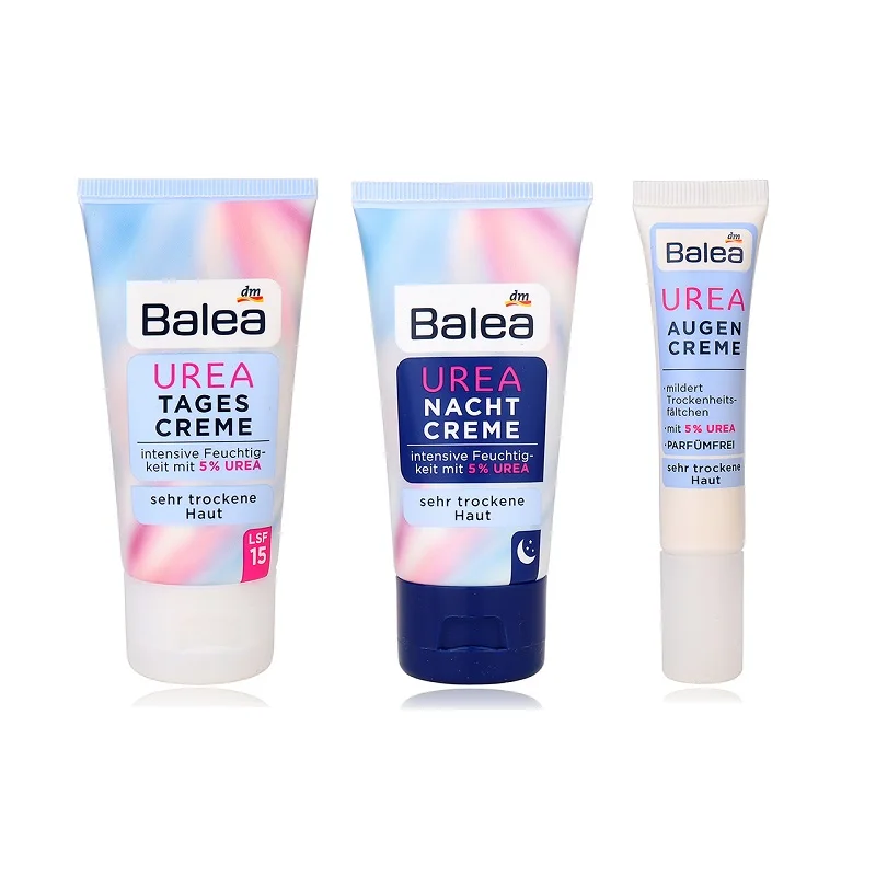 

Germany Balea Urea SkinCare Set 5% Urea Day Night Cream Eye Contour Cream for Very Dry Skin Facil Moisturizer