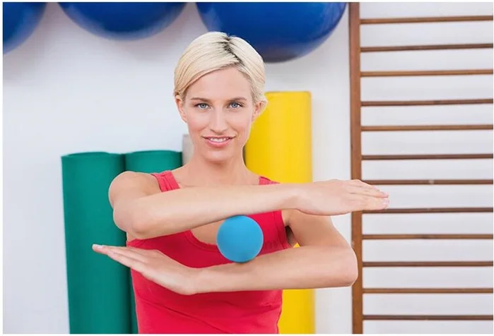 Массажный арахисовый мяч из ТПЭ для фитнеса двойной Лакросса и мобильности