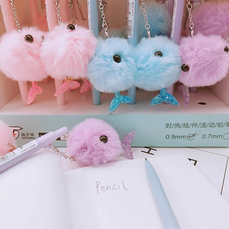 1 шт. милые подвесные механические карандаши 0 5 мм Kawaii Плюшевые автоматические