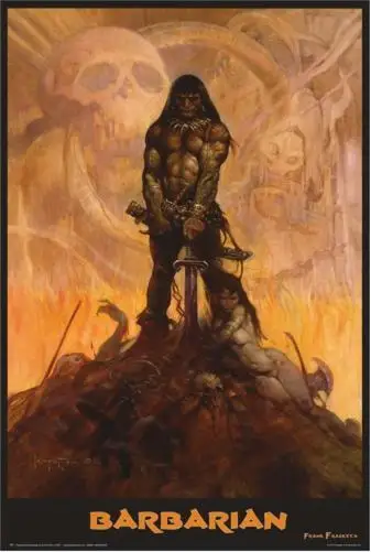 Варварский-FRAZETTA художественный шелковый постер декоративная стена краска 24x36 дюймов