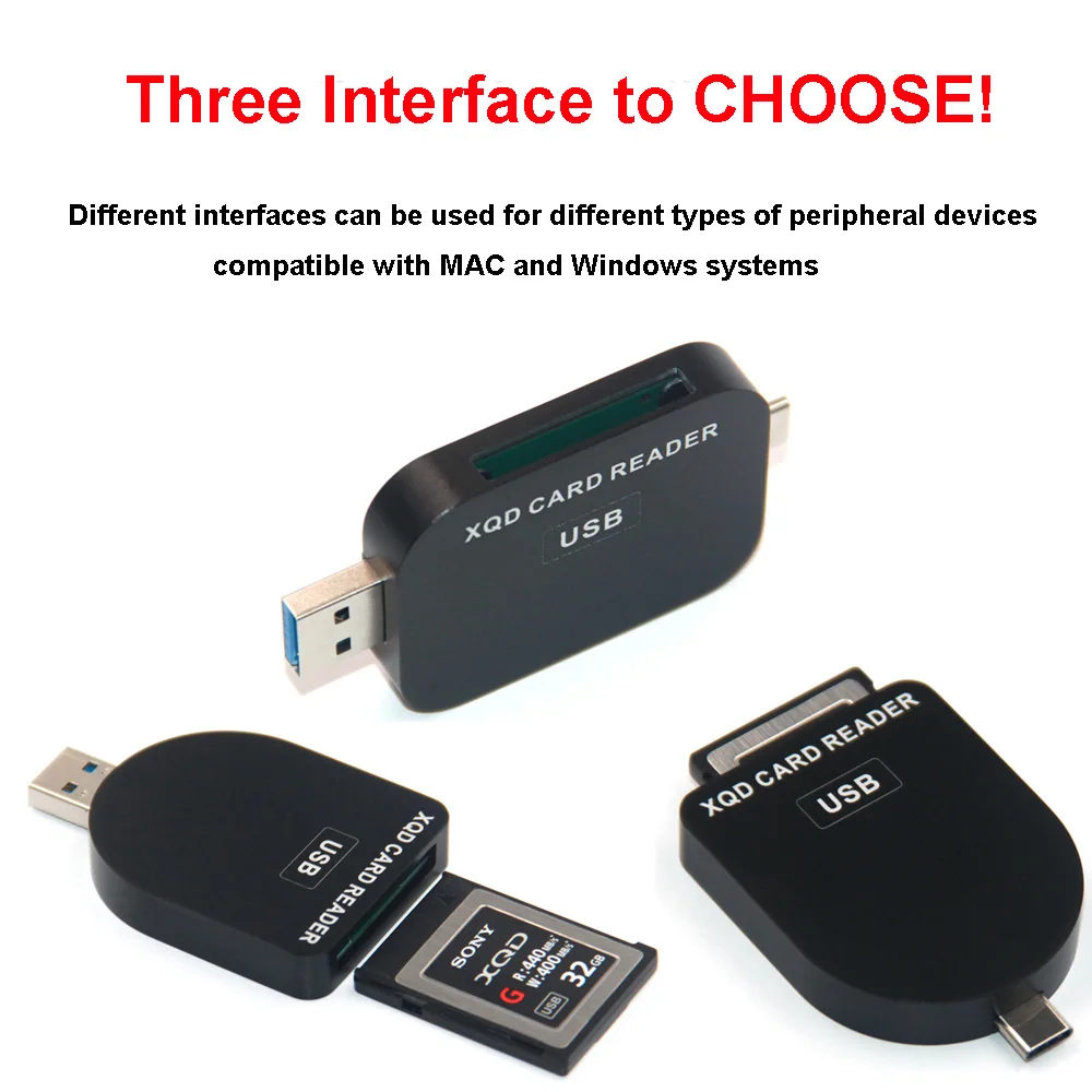 Кардридер XQD с USB 3 0 Type A C и Typ + Высокоскоростная передача данных для камеры Nikon