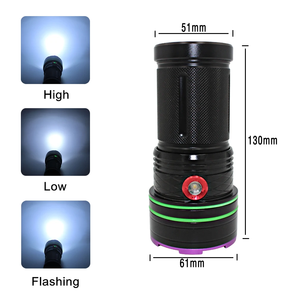 Precio Potente Linterna LED De XML-T6, Luz Táctica Impermeable, Para Pesca, Caza, Blanca, 16x