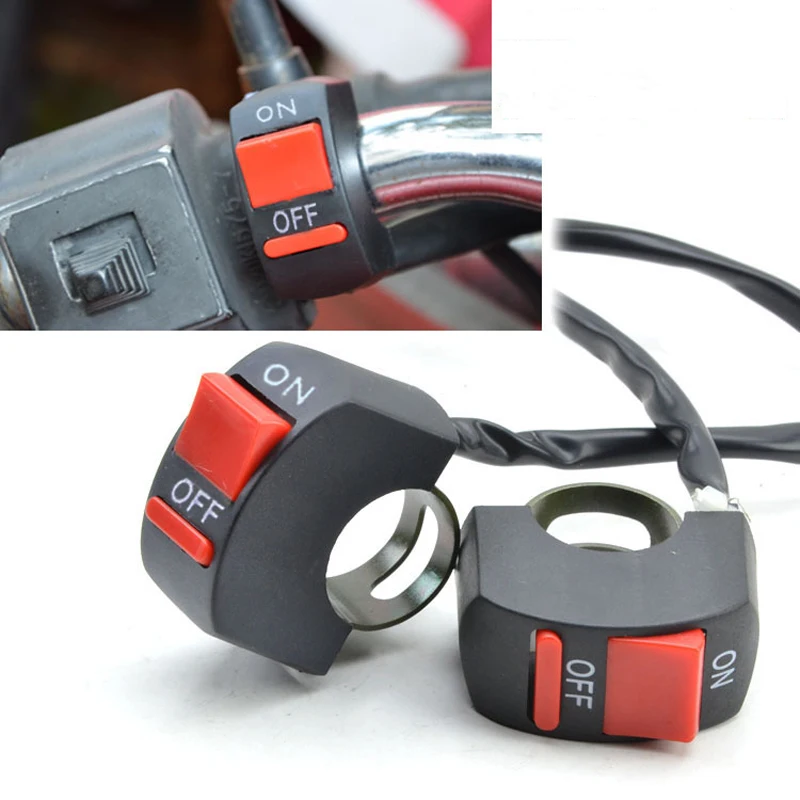 

Youwinme Universal 7/8" Moto Motorcycle Switch ATV Bike Handlebar LED Light ON OFF Button Double Flash Flameout Switches