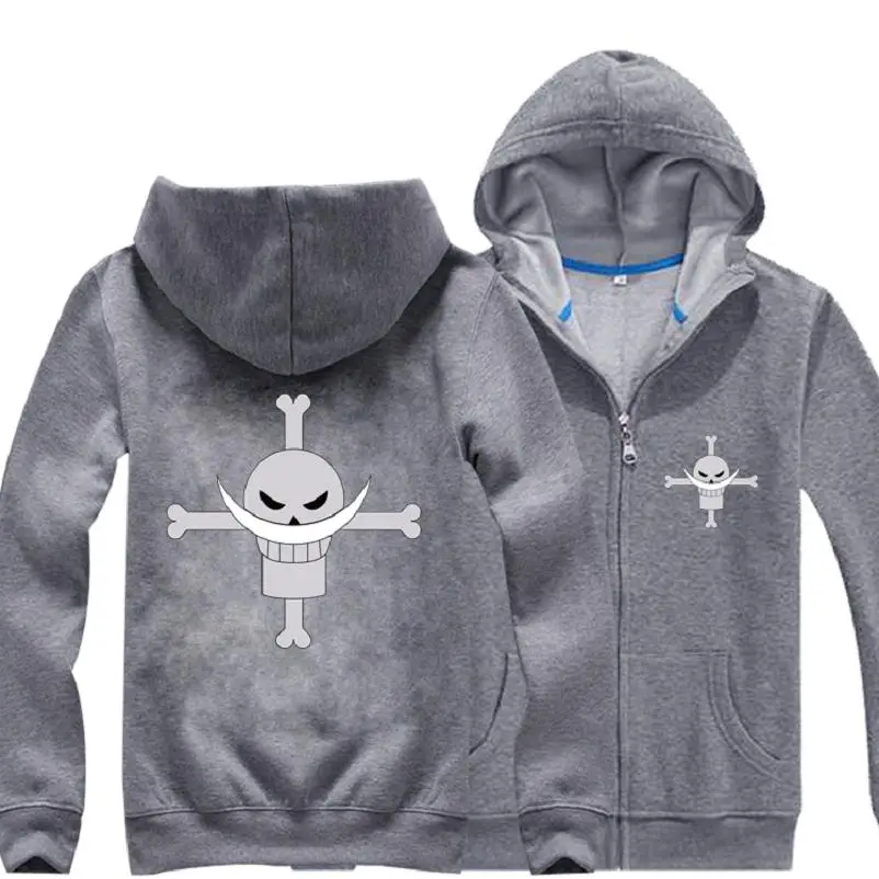 

High-Q Unisex ONE PIECE Edward Newgate Hooded Hoodies Jacket Coat Zipper Cardigan Sweatshirts Top