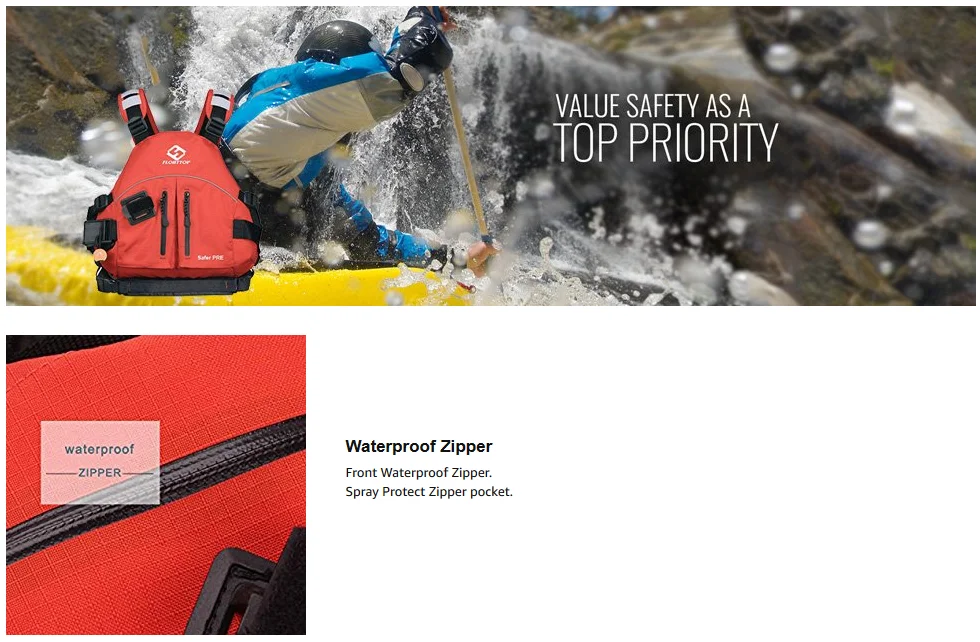 FLOATTOP Dulexe светильник весло для дикой воды спорт каяк жизнь спасательный жилет куртка рафтинг каноэ PFD