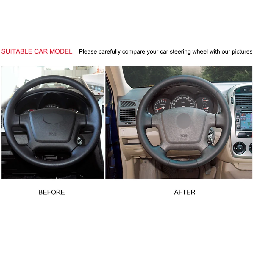 Сделай Сам черный искусственная кожа микро волоконная для Kia Cerato 2005 2012 Spectra Spectra5