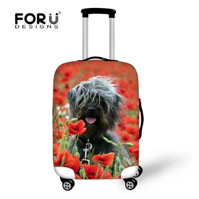 FORUDESIGNS/Эластичный Чехол для багажа для путешествий с изображением милой собаки хаски 18-30 дюймов, чехол для путешествий, пылезащитный чехол, эластичный пылезащитный чехол для костюма - Цвет: CA5024