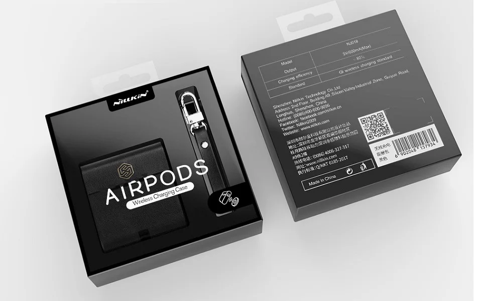 Nillkin для AirPods чехол беспроводной зарядки защитный чехол Qi Стандартный для Apple AirPods совместим с Qi беспроводным зарядным устройством