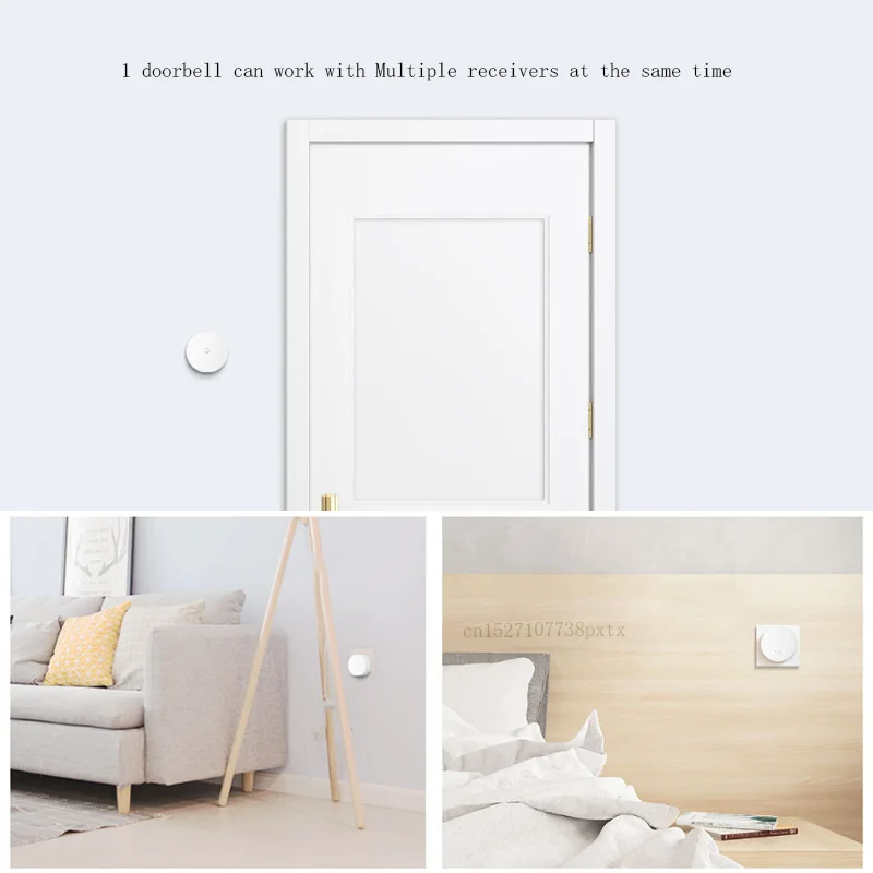 Xiaomi Linptech самогенерирующий беспроводной дверной звонок без батареи без проводки отключение памяти Регулируемая громкость работа с приложением Mihome