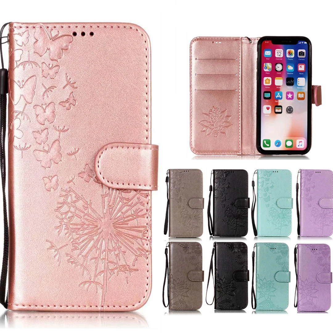Кожаный чехол с 3D одуванчиком для Xiaomi Redmi 6 6A S2 Note 5A 5 Pro Plus 4 4X 4A Mix 2S A2 6X 8 Book Style чехлы
