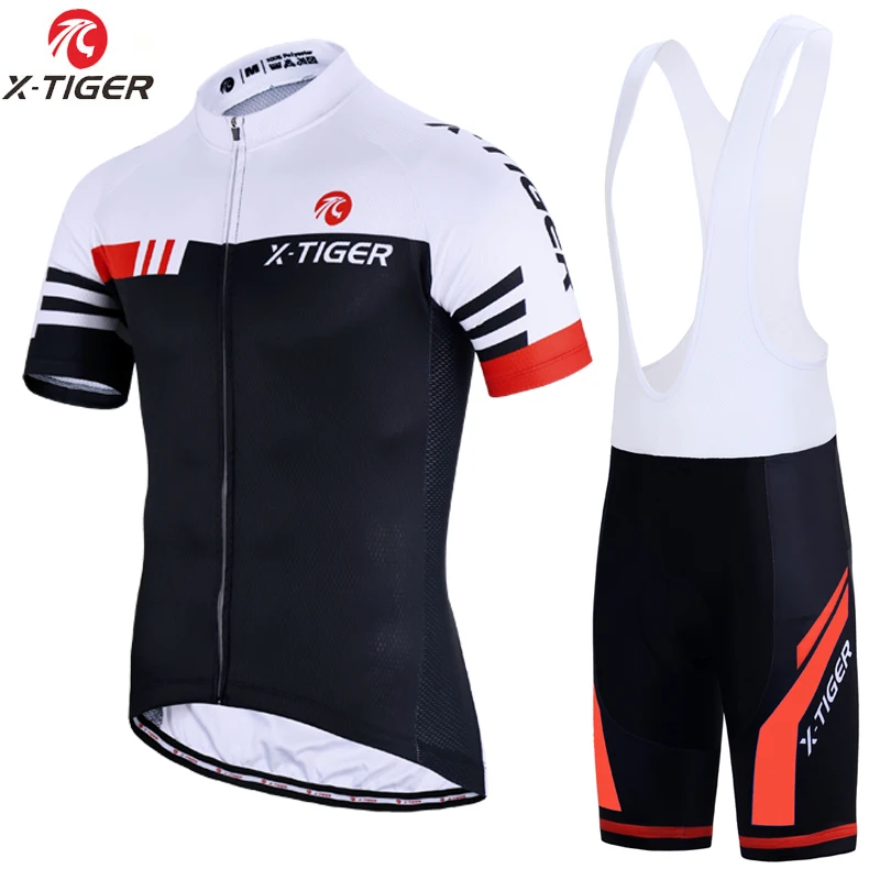 Bib Cycling Set X-Tiger велосипедные комплекты, велосипедная форма, летний комплект для велоспорта, велосипедные майки, одежда для горного велосипеда, дышащая одежда для велоспорта - Цвет: Bib Cycling Set