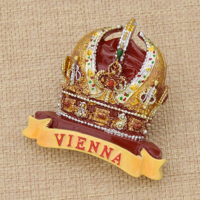 Корона форма смолы магнит на холодильник сувенир подарок Венский Пейзаж