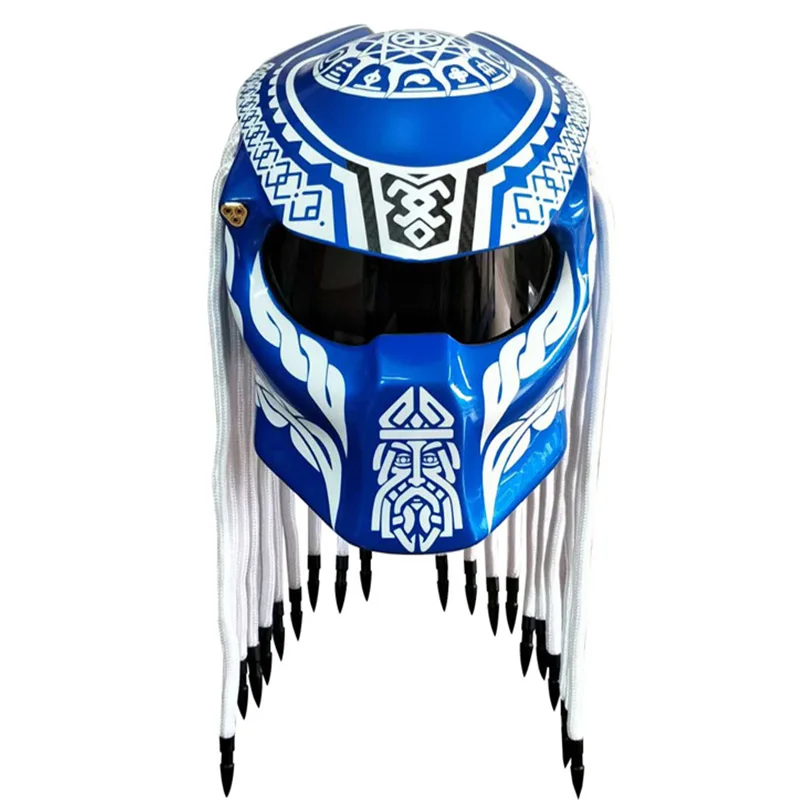 

VCORCS Predator carbon fiber devil full face motorcycle helmet demon night personality handcraft motorbike helmet DOT approve