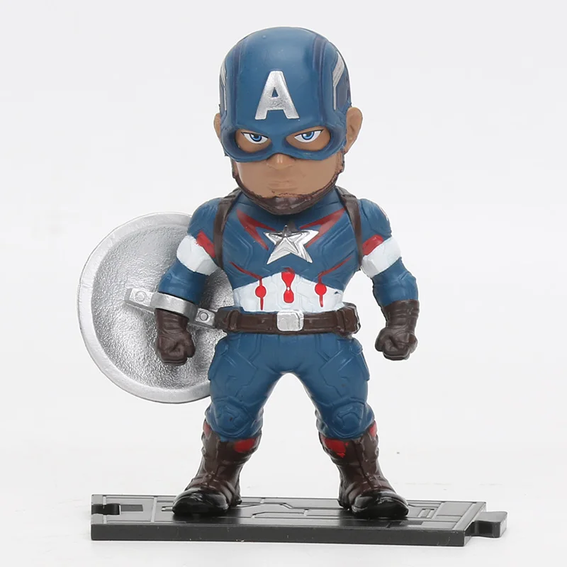 8-10 см Упаковка из 6 игрушки Marvel Мстители Бесконечность войны танос Железный человек Человек-паук ПВХ Фигурки Халк Черная пантера модель Тора