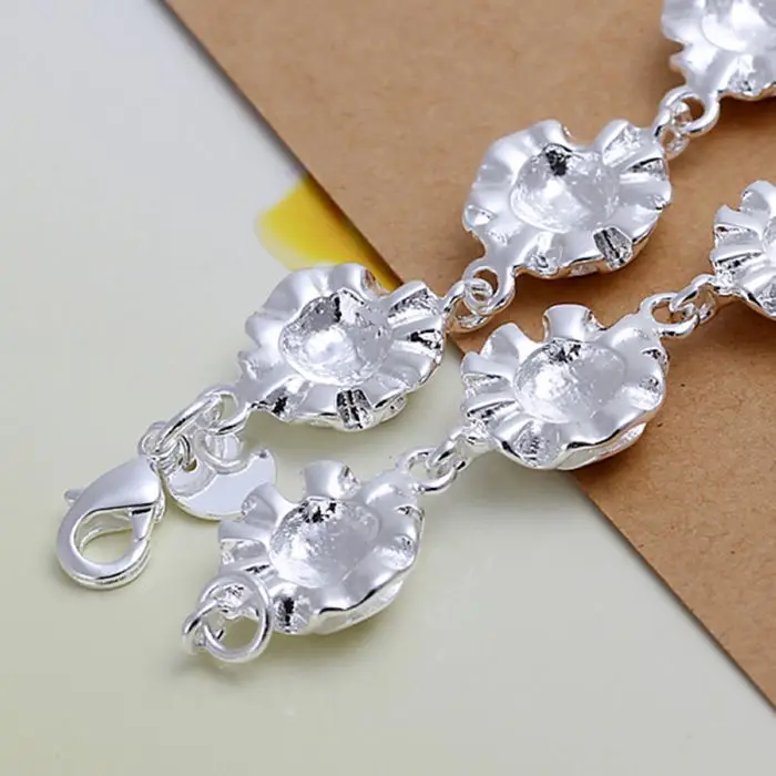 Бесплатная доставка 925 ювелирные изделия посеребренные браслет Изысканная мода