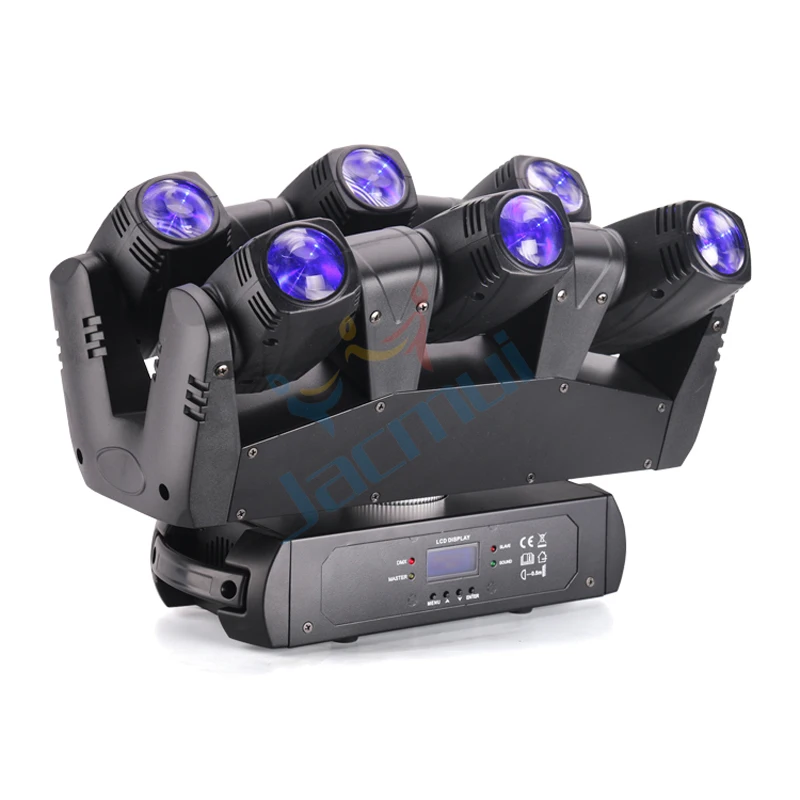 Новое освещение для дискотеки RGBW Led 6 головок луч движущаяся головка светодиодный