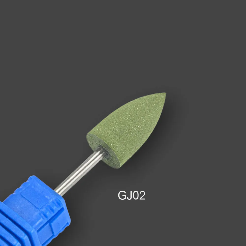GJ02 1 шт., силиконовая насадка для полировки, мягкий резак, зеленый, 3/32 дюйма, сверло для ногтей, электрическая сглаживающая Чистка, инструмент для маникюра, TRGJ01-04 - Цвет: GJ02