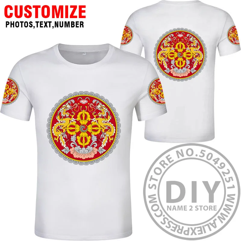 BHUTAN t shirt free custom made name number btn country t-shirt bt black nation flag kingdom diy red college print photo clothes