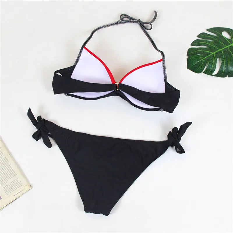 Лидер продаж Maillot De Bain из кусков пуш-ап бюстгальтер на косточках с подкладкой двух