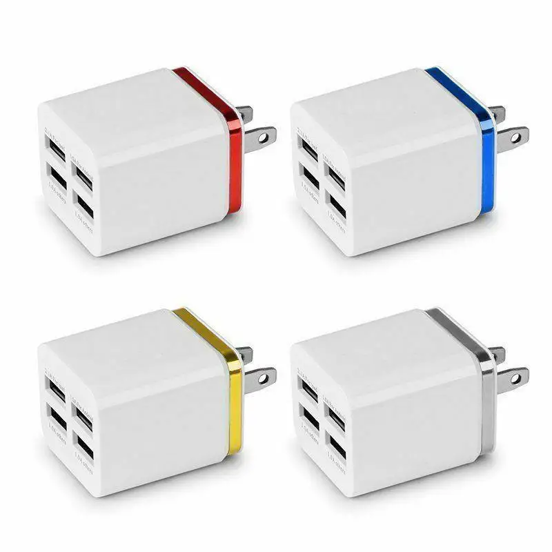 Yiwa 5.1A USB адаптер питания настенное зарядное устройство 4 порта куб блок
