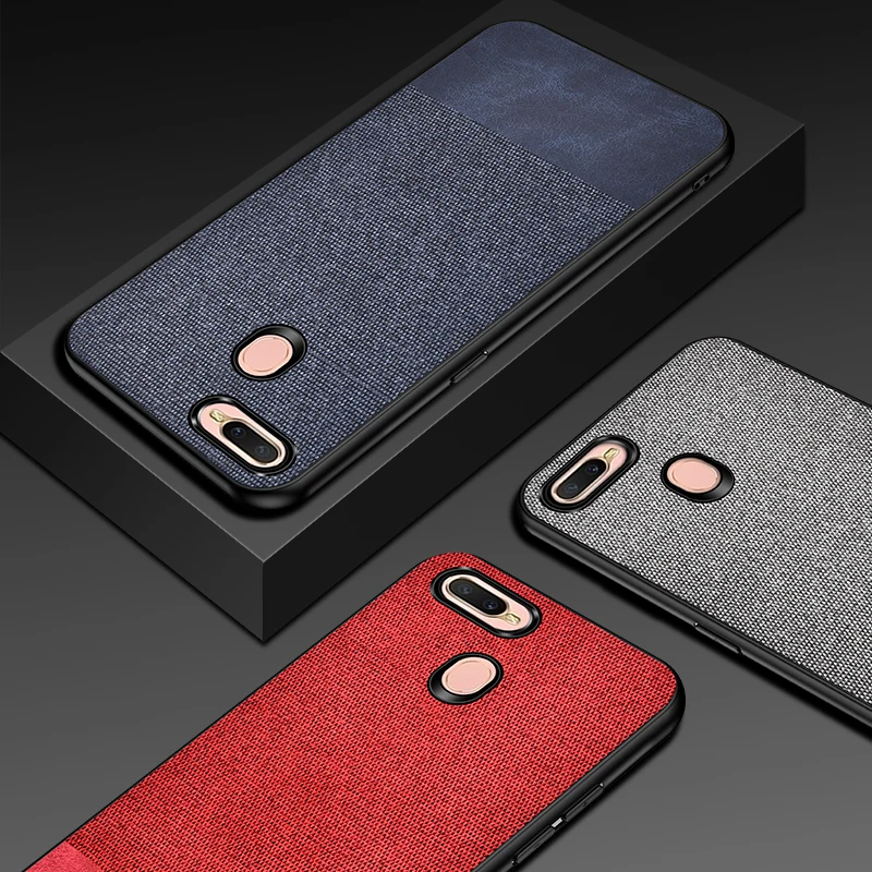 Для OPPO A7 AX7 чехол задняя крышка роскошный мягкий силиконовый тканевый защитный