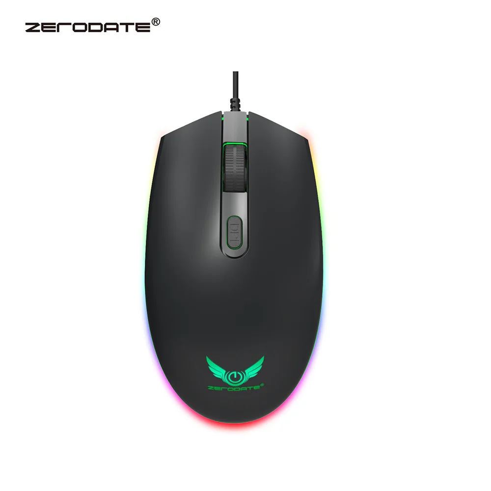 ZERODATE S900 игровая мышь 1600 точек/дюйм 4 кнопки RGB светодиодная подсветка оптическая