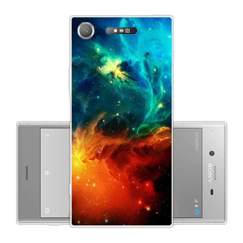 Для Sony Xperia XZ1 5 2 дюйма Мягкие силиконовые чехлы задняя крышка для телефона