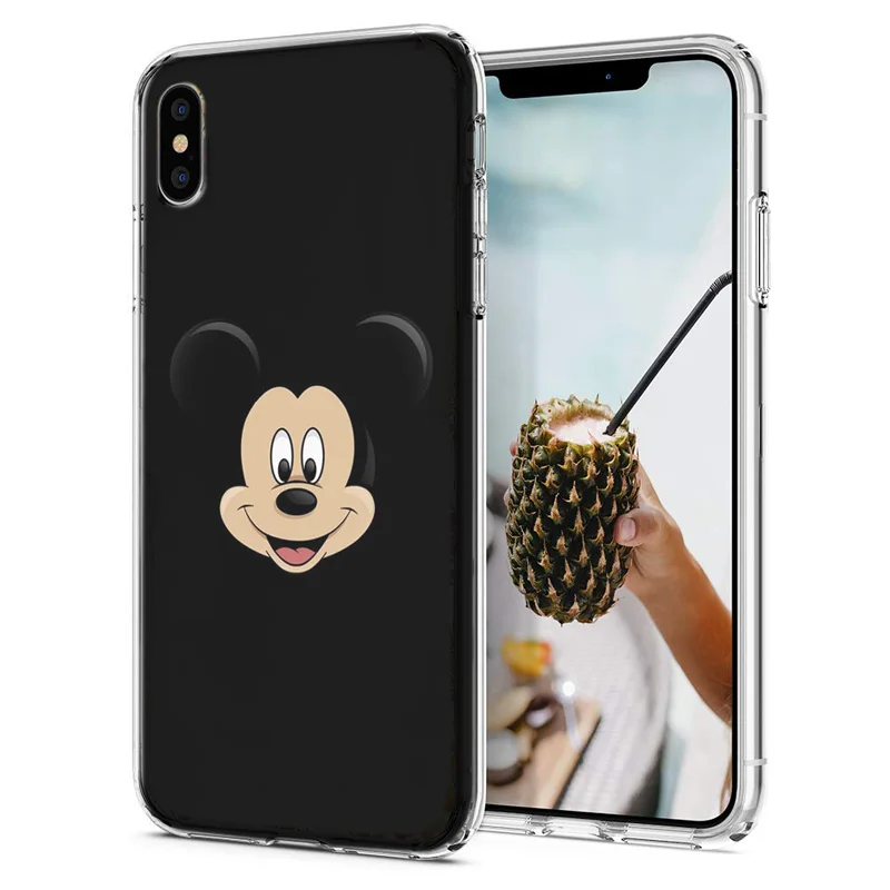 Soft Phone Case For iPhone X XS XR Covers TPU Colorful Cute Minnie Mickey Painted Fundas 6 Puls Max F102 |
