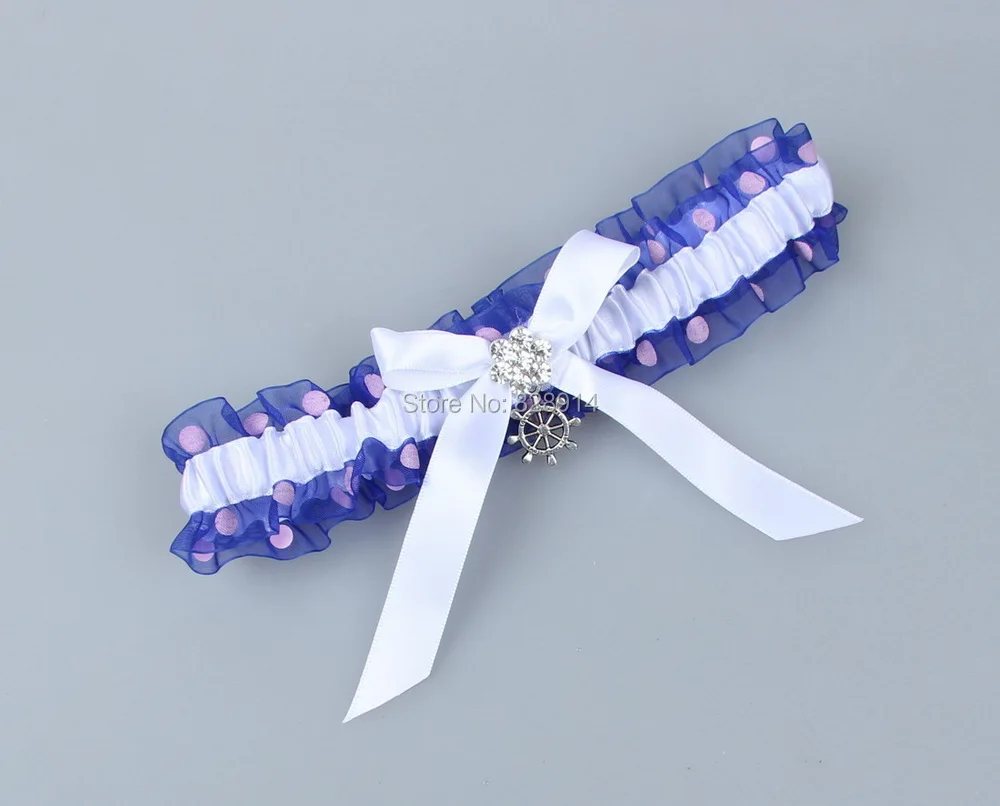 

1pcs Ribbon Elastic Bridal Garter for Wedding Handmade with Rhinestones Bride Leg Garter Belt