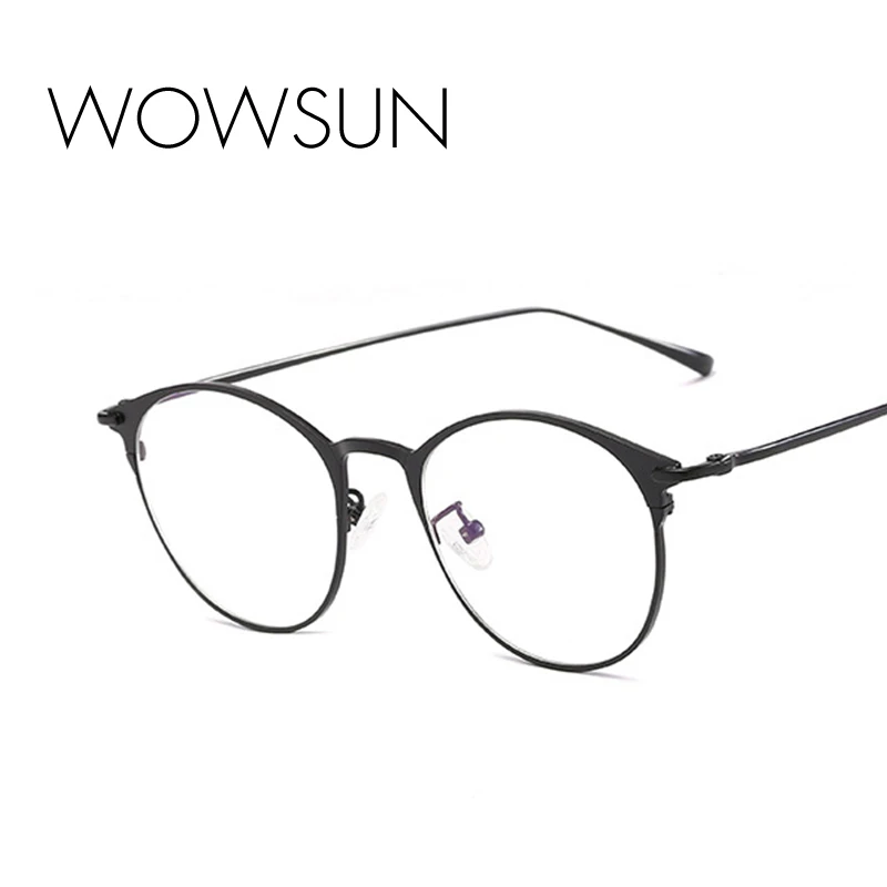 WOWSUN Ретро Металлические овальные элегантные очки для чтения ультралегкие брови