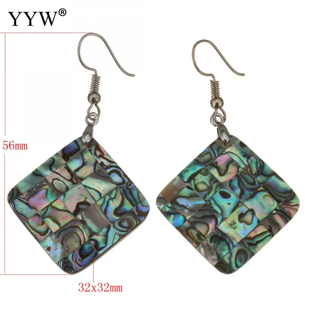 Кулон в виде ракушки серьги из латуни с абалона посеребренный цвет для женщин 56