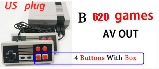 620US Прямая ТВ игровая консоль Поддержка HDMI/AV 8 бит Ретро игровая консоль встроенный 620/600/500 Игры Портативный игровой плеер - Цвет: 620US