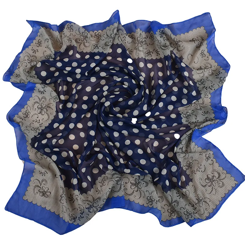 Женский шелковый шарф с принтом в стиле ретро квадратные атласные шарфы 95*95 см