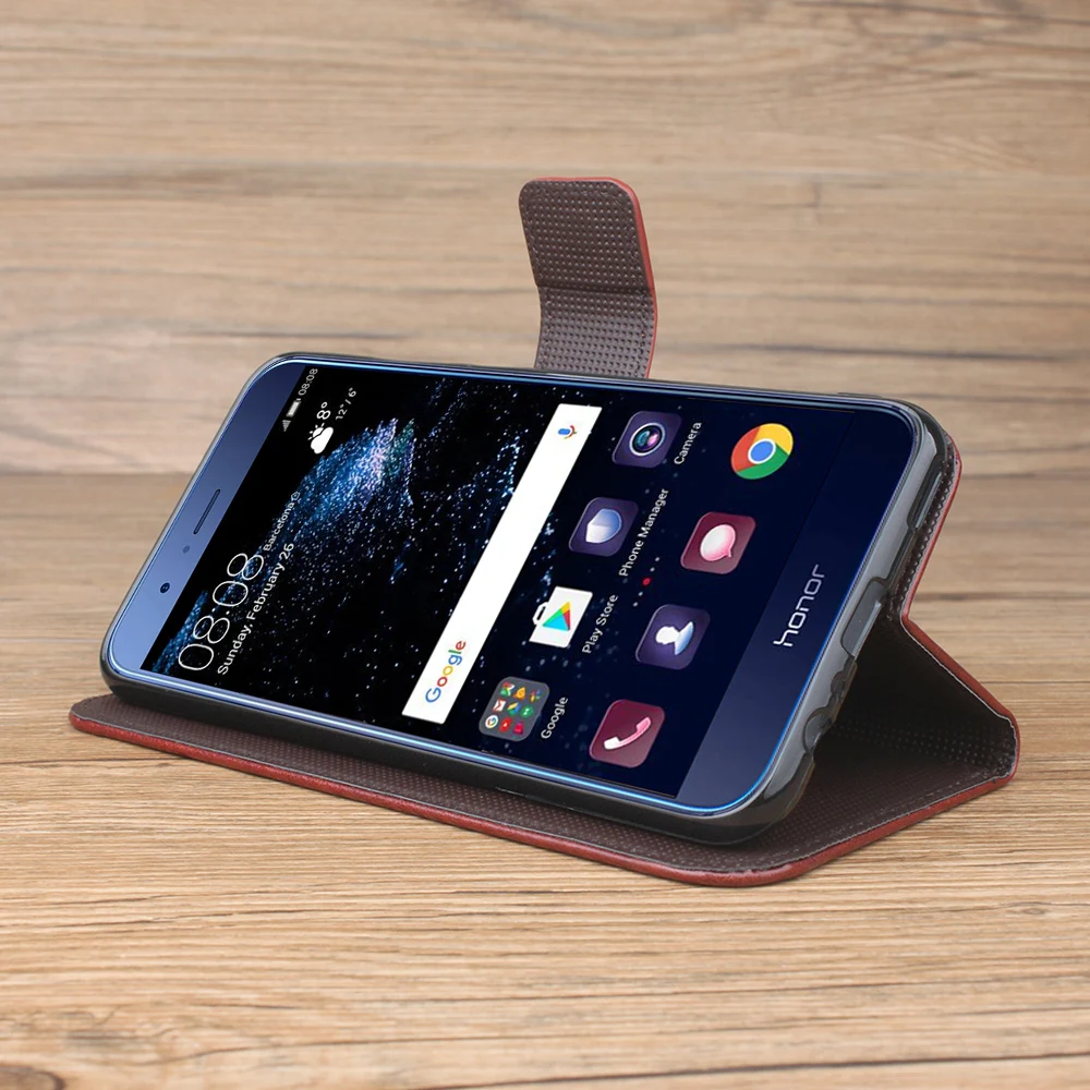 Кожаный чехол для телефона Huawei Honor V9 кошелек кожаный 5A Play5 4C Pro Play 8 5X
