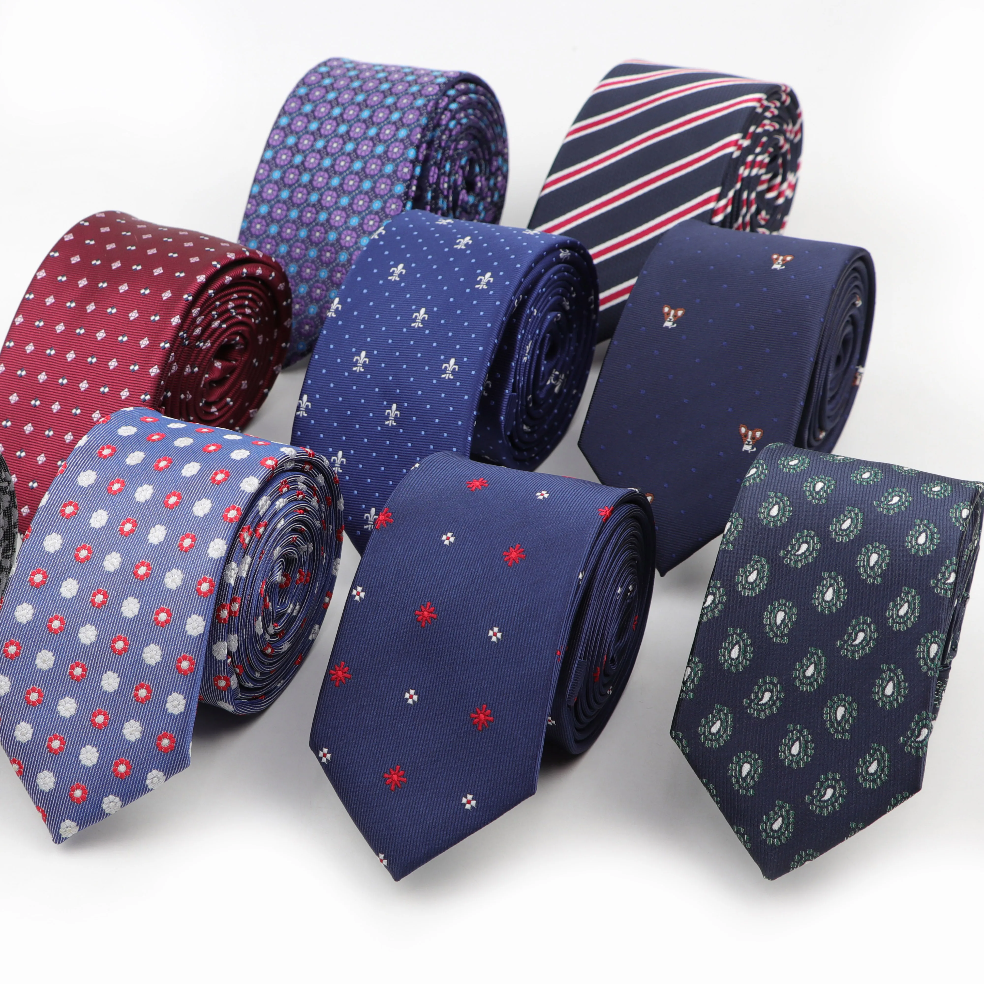 New Formal Ties For Men business wedding tie Stripe Designer 6cm Jacquard Necktie Accessories Daily Wear Cravat