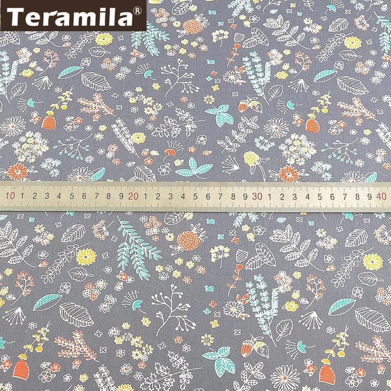 Ткань Teramila с цветами из 100% хлопка ткани измерителями Telas Algodon ткань сделай сам для