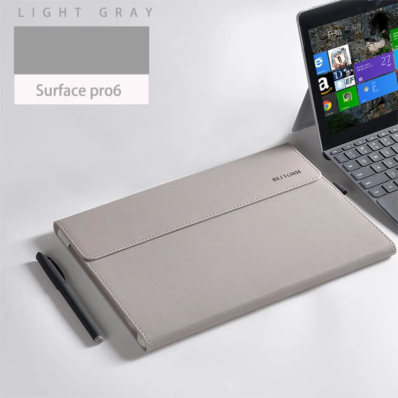 Pro 6 7 5 gray Чехол для планшета для microsoft Surface Go Pro с 6 углами, чехол-подставка для Surface Pro 7 5 4, чехол для женщин и мужчин, сумка для ноутбука - Цвет: Pro 6 7 5 gray