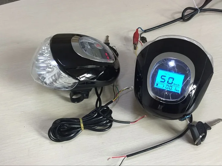 Спидометр и индикатор уровня заряда батареи и 48V60v дисплей с фронтальным светом+ bluetooth Электрический велосипед Скутер трехколесный мобильный diy часть