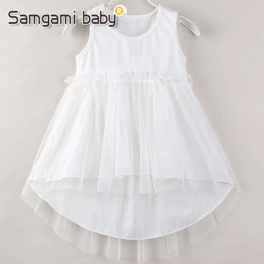 Одежда SAMGAMI для родителей и детей белая сетчатая жилетка из пряжи топы семейная