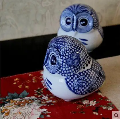 Черные и белые coruja ceramica Сова фигурки домашний декор керамика милые украшения
