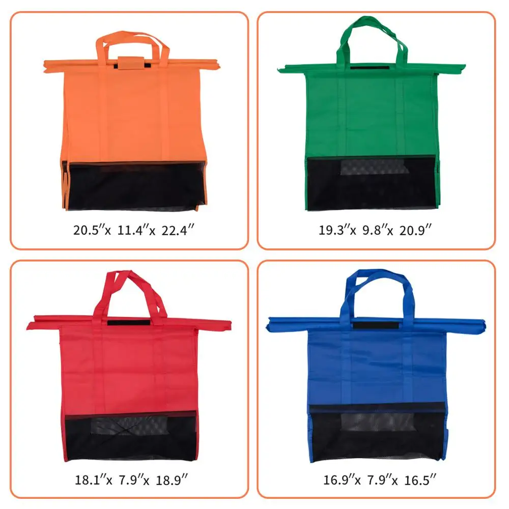 4 шт./компл. сумка для покупок утолщенная корзина тележка супермаркета сумки