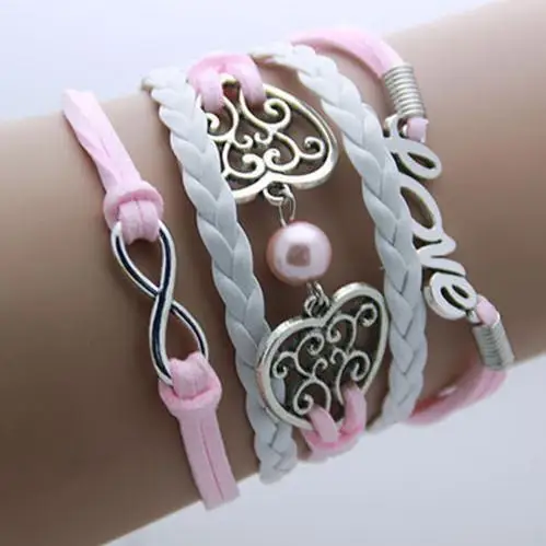 B210 Кожаный браслет мужские ювелирные изделия браслеты для женщин Infinite Bijoux крылья Сова шнуры браслет браслеты с подвесками дропшиппинг богемные - Окраска металла: B210
