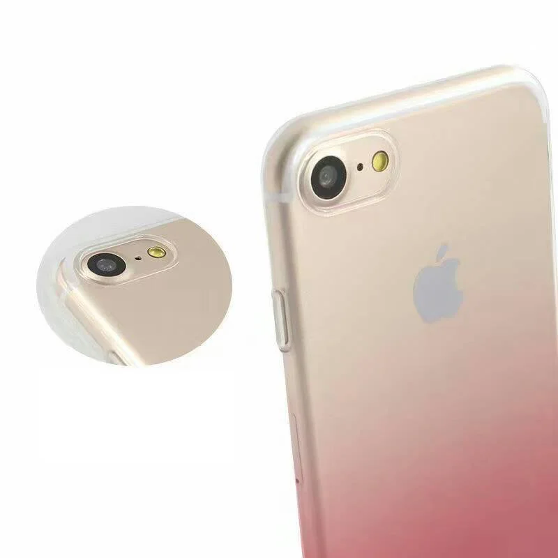 Multicolor Ultra-thin Gradient Candy Clear Case for iPhone 5 5s SE 6 6s 7 8 Plus X XR Xs Max Phone Transparent Protection |