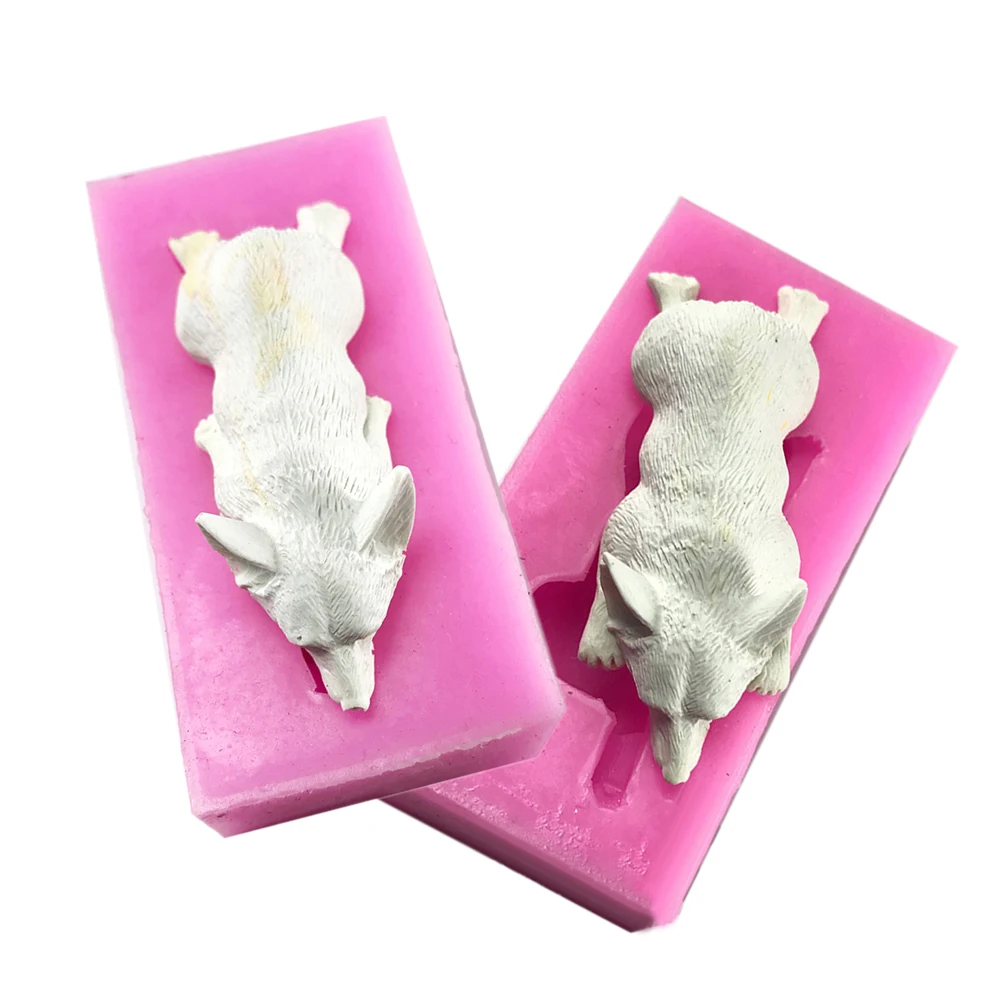 Силиконовая форма, милый 3D Животный цемент, форма Кеджи, собака, пластырь, ароматическая форма, сделай сам, домашний декор, силиконовая форма, бетон для штукатурки