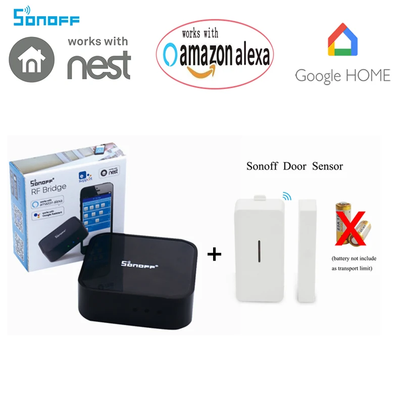 Sonoff RF Brigde Wi Fi 433 мГц Беспроводной преобразователь сигнала ПИР 2 Сенсор/DW1 умный дом