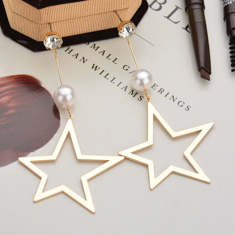Myelo новые Модные украшения корейский В виде ракушки жемчуг звезда Длинные