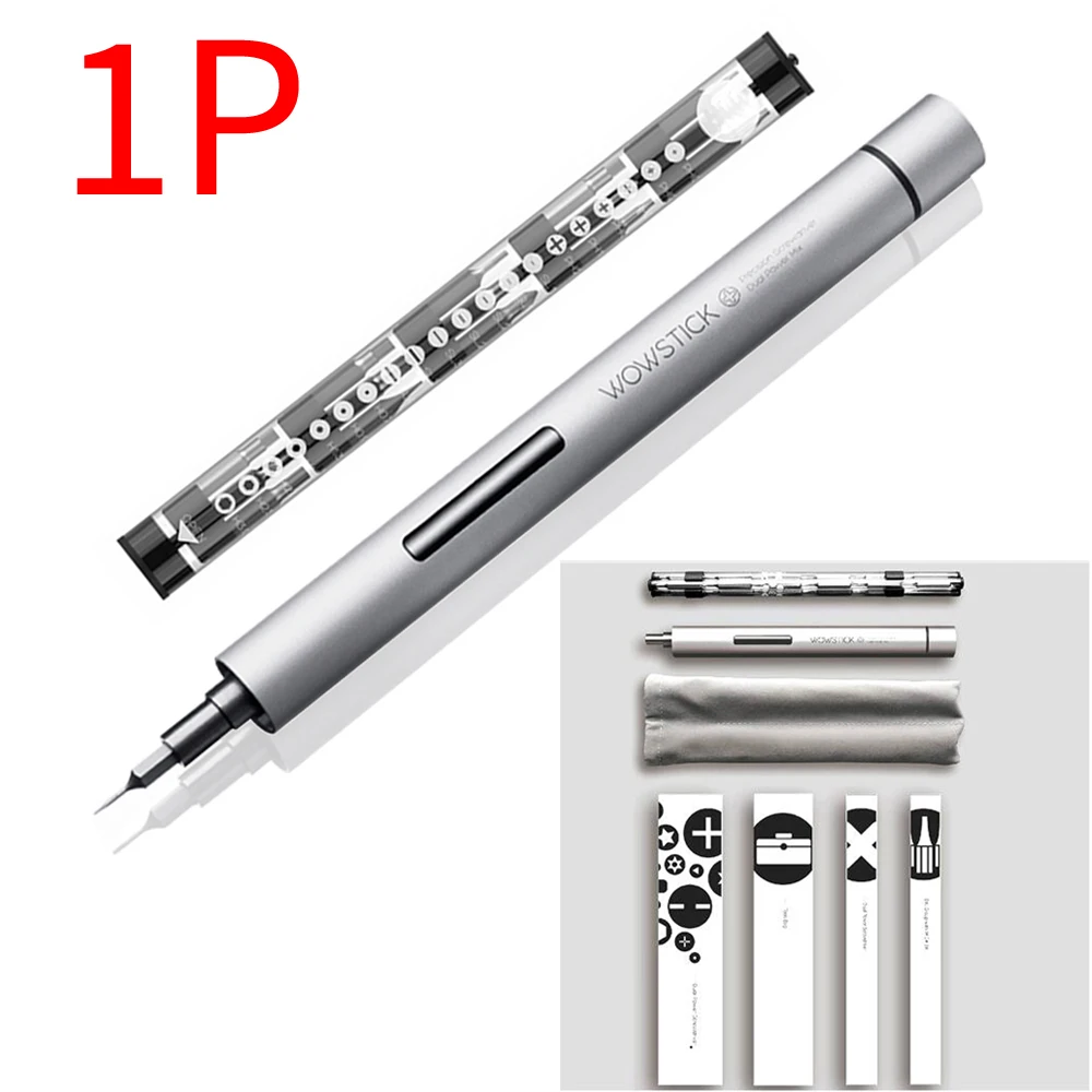 1P Wowstick 1 P/1F Pro обновленная версия электрическая отвертка 64 в 1 Набор Беспроводная зарядка мобильный телефон камера ноутбук ремонтный комплект - Цвет: 1P